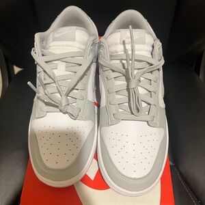 Nike Grey/White Dunk Low Retro